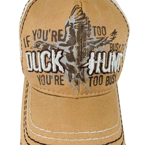 Duck Dynasty Ball Cap Hunting Distressed Hat Brown Adjustable Jase Robinson - Picture 6 of 15